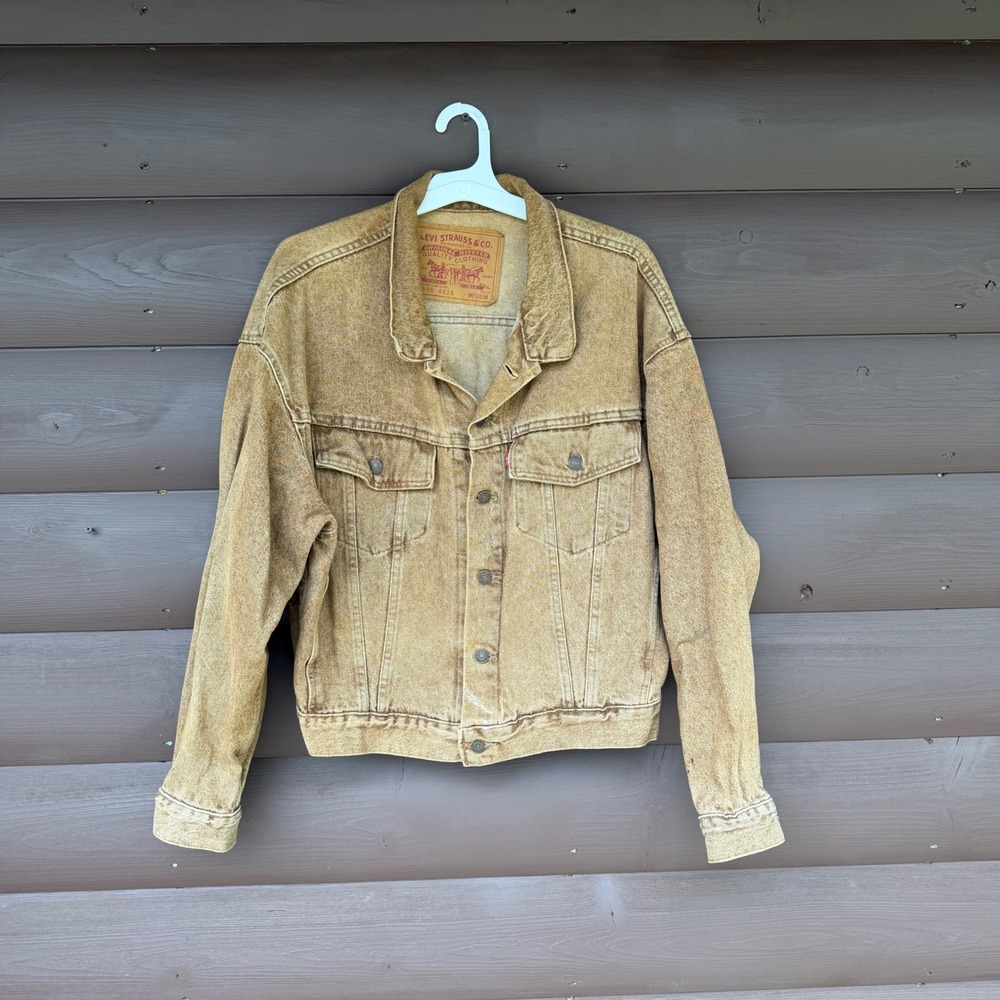 Levi's 70598 Brown Denim Jacket M Vintage 1990s Slouchy Distressed Workwear